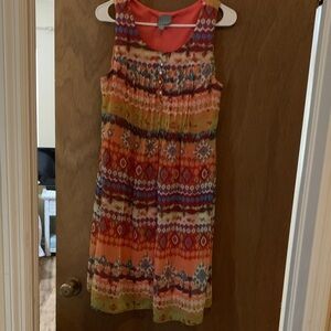 Rabbit Rabbit Rabbit Coral fully lined Sleeveless Dress